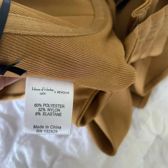 House of Harlow 1960 X Revolve Tammy tan halter wrap top - Picture 11 of 12